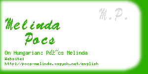 melinda pocs business card